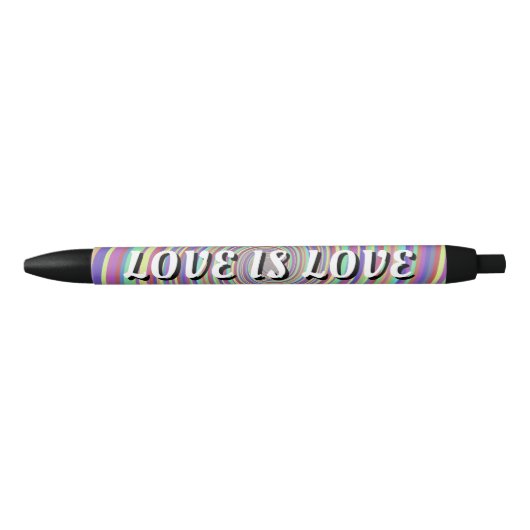Love Is Love プライド 黒ボールペン (正面)