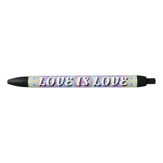 Love Is Love プライド 黒ボールペン (正面)