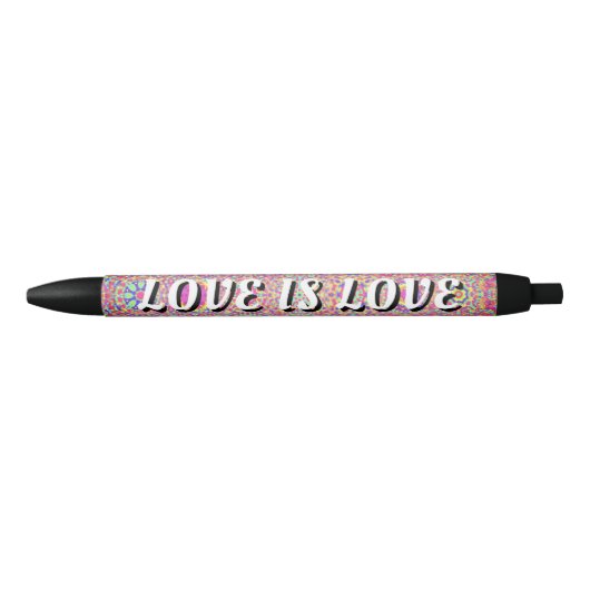 Love Is Love プライド 黒ボールペン (正面)