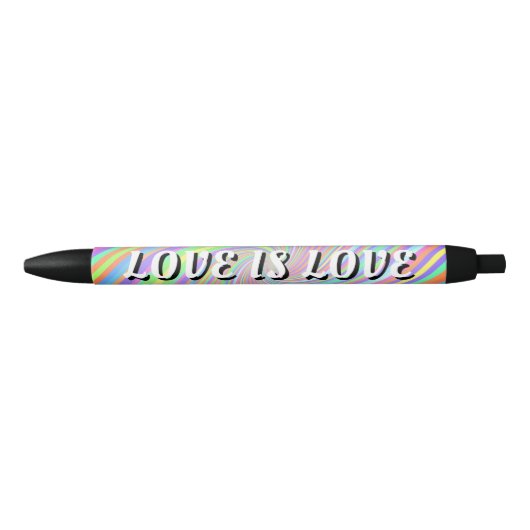Love Is Love プライド 黒ボールペン (正面)