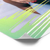 Love is Love モダン Rainbow写真と名前を追加 ポスター (角)