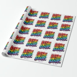 Love Is Love - レインボープライド 引用アート  ラッピングペーパー