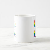 Love Is Love 文字 ゲイ プライド コーヒーマグカップ (中央)