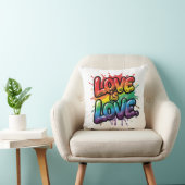 Love Is Love - 虹のプライド 引用アート  クッション (椅子)