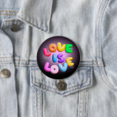 Love Is Love 3D レインボープライドボタン 缶バッジ (インサイチュ)