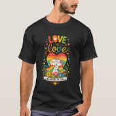 Love Is Love Be Proud Be You Cute LGBTQ Cats Desig Tシャツ (正面)