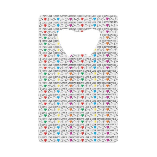 LOVE is LOVE equality引用文in rainbow colors クレジットカード栓抜き (正面)