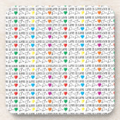 LOVE is LOVE equality引用文in rainbow colors コースター (正面)