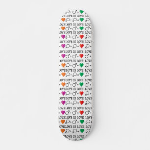 LOVE is LOVE equality引用文in rainbow colors スケートボード