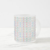 LOVE is LOVE equality引用文in rainbow colors フロストグラスマグカップ (正面右)