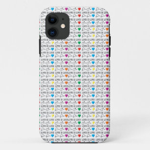 LOVE is LOVE equality引用文in rainbow colors iPhone 11 ケース