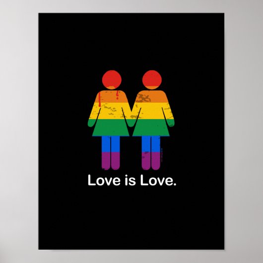 LOVE IS LOVE LESBIAN COUPLE -.png ポスター (正面)