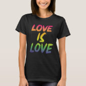 Love is Love LGBTQIA2S+ Pride Tシャツ (正面)
