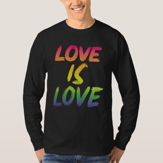 Love is Love LGBTQIA2S+ Pride Tシャツ (正面)