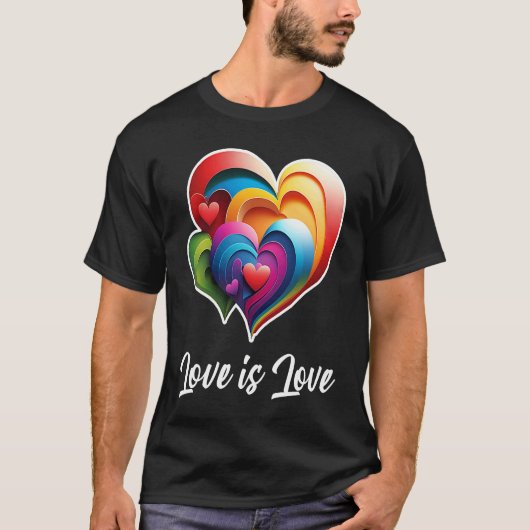 Love is Love Outfit for Valentines Day LGBTQ Gay L Tシャツ (正面)