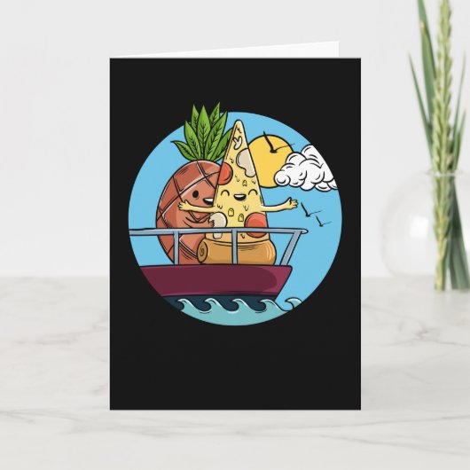 Love Is Love Pineapple Pizza Valentines Day Foodie カード (正面)