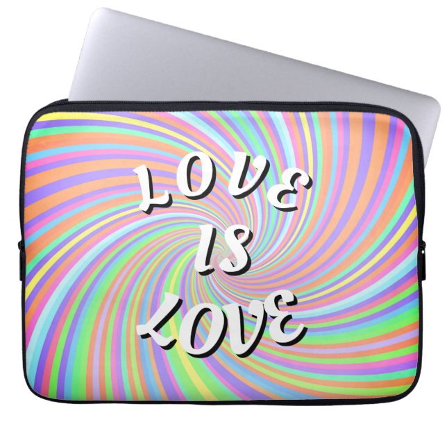 Love Is Love Pride ラップトップスリーブ (正面)