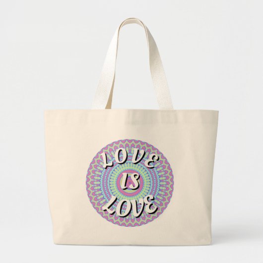 Love Is Love Pride ラージトートバッグ (正面)