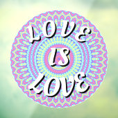 Love Is Love Pride 窓用ステッカー ウィンドウサイン (シート3)