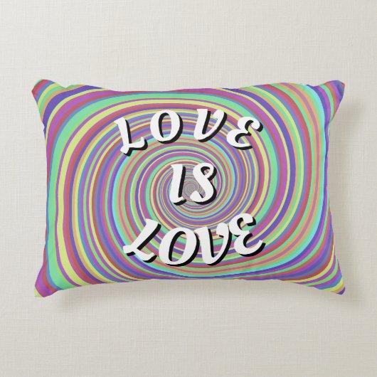 Love Is Love Pride Accent Pillow アクセントクッション (正面)