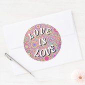 Love Is Love Pride Classic Round Sticker ラウンドシール (封筒)