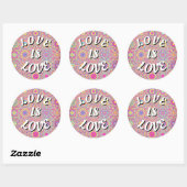 Love Is Love Pride Classic Round Sticker ラウンドシール (シート)