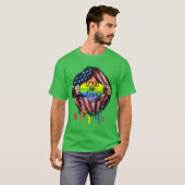Love is Love Pride LGBT Supports American Flag boy Tシャツ (正面フル)