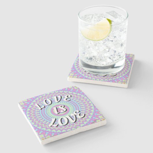 Love Is Love Pride Stone Coaster ストーンコースター (横)