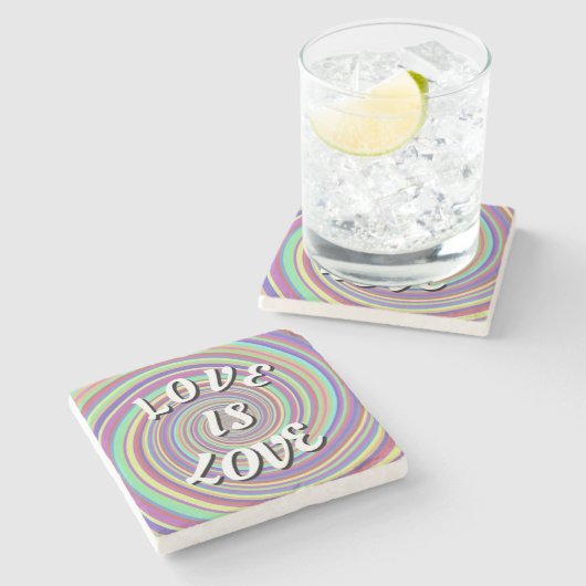 Love Is Love Pride Stone Coaster ストーンコースター (横)