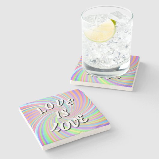 Love Is Love Pride Stone Coaster ストーンコースター (横)