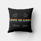 Love is Love Rainbow LGBTQ クッション (裏面)