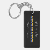 Love is Love Rainbow LGBTQ Acrylic Keychain キーホルダー (正面左)
