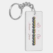Love is Love Rainbow LGBTQ Acrylic Keychain キーホルダー (正面左)
