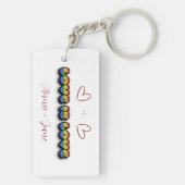 Love is Love Rainbow LGBTQ Acrylic Keychain キーホルダー (裏面)