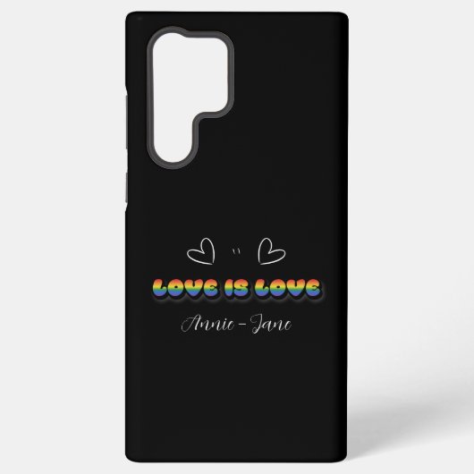 Love is Love Rainbow LGBTQ Samsung Galaxyケース (裏面)