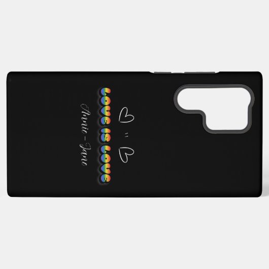 Love is Love Rainbow LGBTQ Samsung Galaxyケース (裏面横)