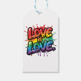 Love Is Love - Rainbow Pride Quote Art  ギフトタグ