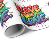 Love Is Love - Rainbow Pride Quote Art ラッピングペーパー (ロールコーナー)