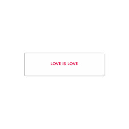 LOVE IS LOVE rubber stamp with red ink セルフインキングスタンプ