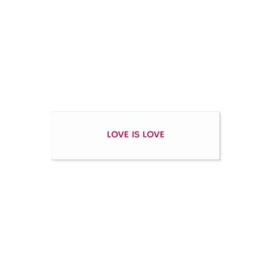 LOVE IS LOVE rubber stamp with red ink セルフインキングスタンプ (デザイン)