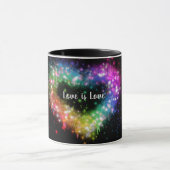 Love is love | spray paint rainbow heart | pride マグカップ (中央)