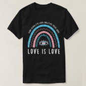 Love Is Love Transgender Trans Pride Rainbow Tシャツ (デザイン正面)