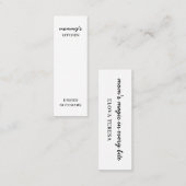 Love Is Mom’s Cooking Mini Bookmark スキニー名刺 (正面/裏面)