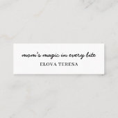 Love Is Mom’s Cooking Mini Bookmark スキニー名刺 (裏面)