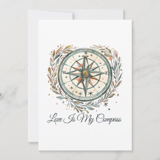 Love Is My Compass – LGBTQキャンププライドデザイン 招待状 (正面)