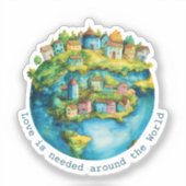 Love is needed around the World シール (正面)