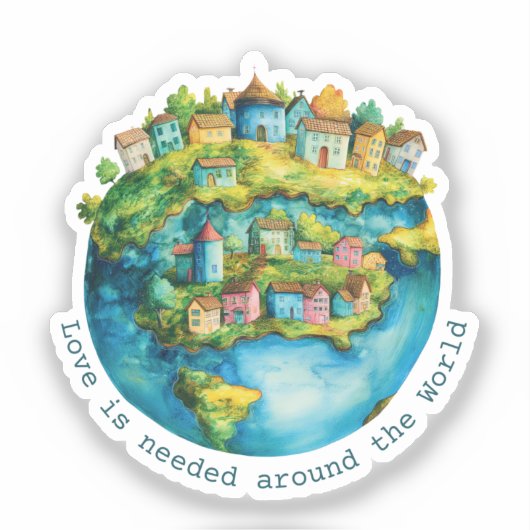 Love is needed around the World シール (正面)