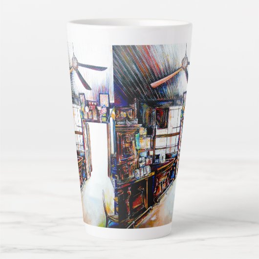 Love is Not a Wall, It's a Bridge カフェラテマグ (正面)