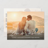 Love is Patent エレガント Script Photo結婚's 案内ポストカード (正面/裏面)