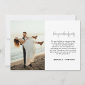 Love is Patent 4 PhotoのElopement結婚の発表 案内状 (裏面)